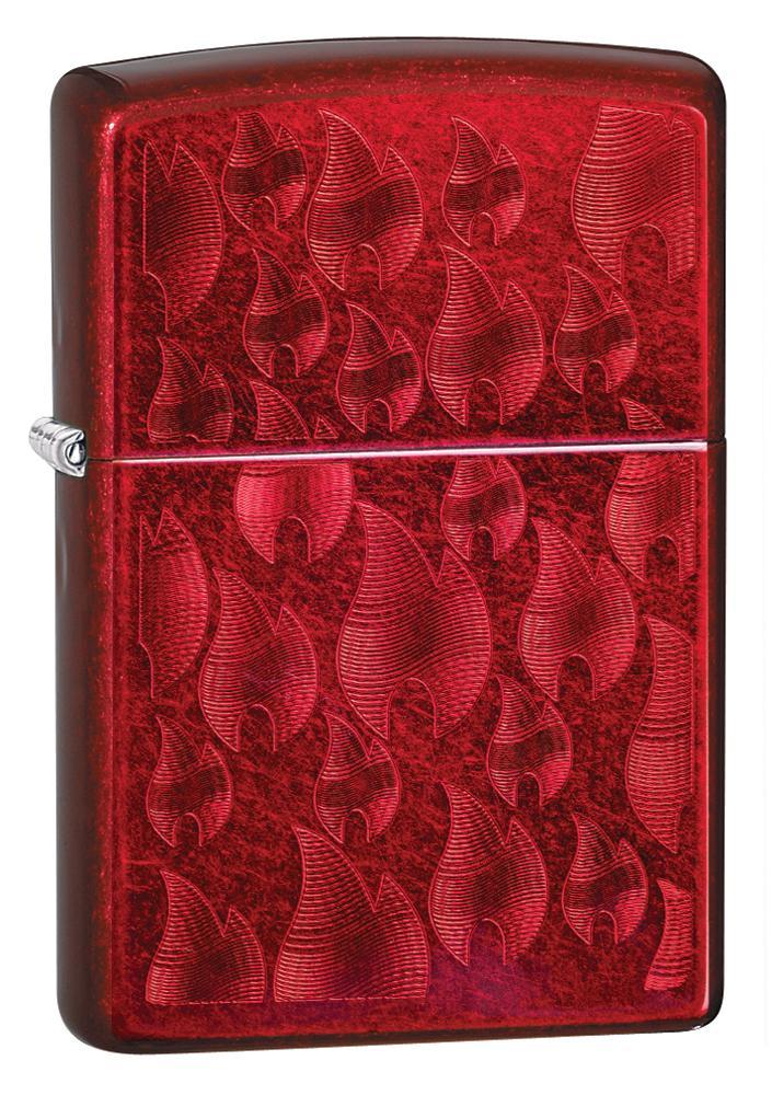 Zippo Iced Flame Candy Apple Red Pocket Lighter Zippo